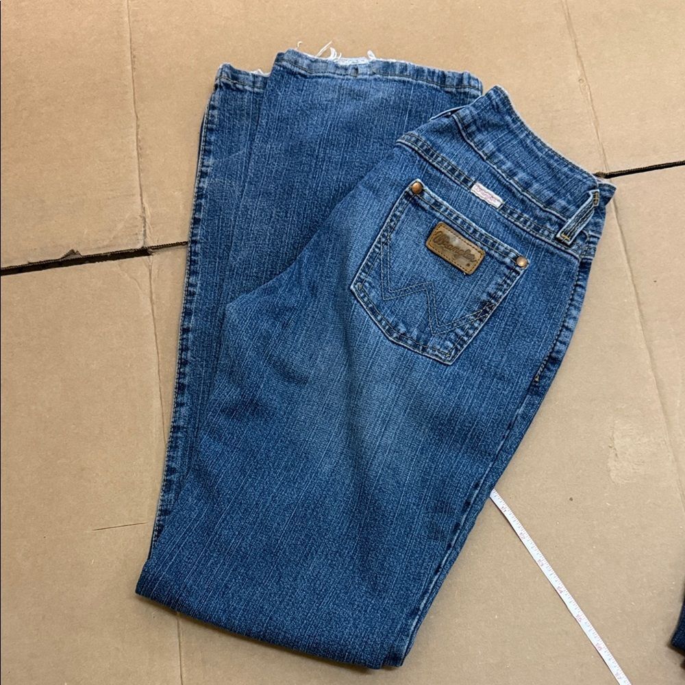 Wrangler Blue Jeans with Pink Stitching
